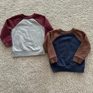 Cat & Jack Crew Neck Long Sleeve Sweatshirt Pullover Bundle Boys Toddler size 3T